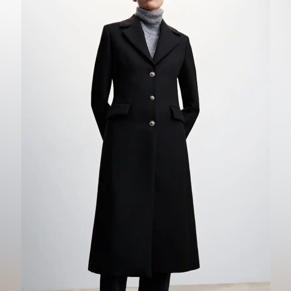 Mango Metallic buttoned coat